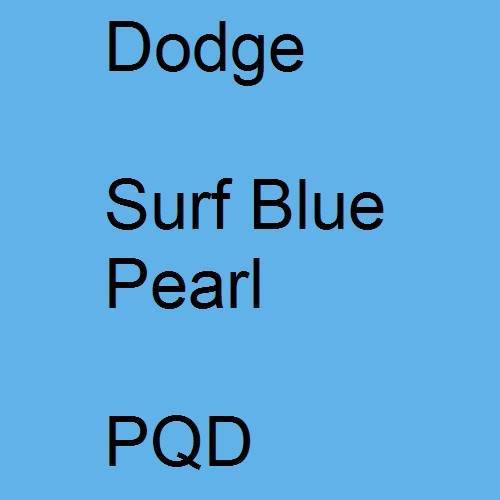 Dodge, Surf Blue Pearl, PQD.